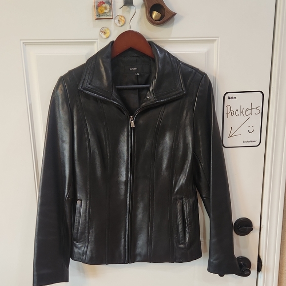 Black Soft Zipper Leather Jacket - Picture 1 of 8